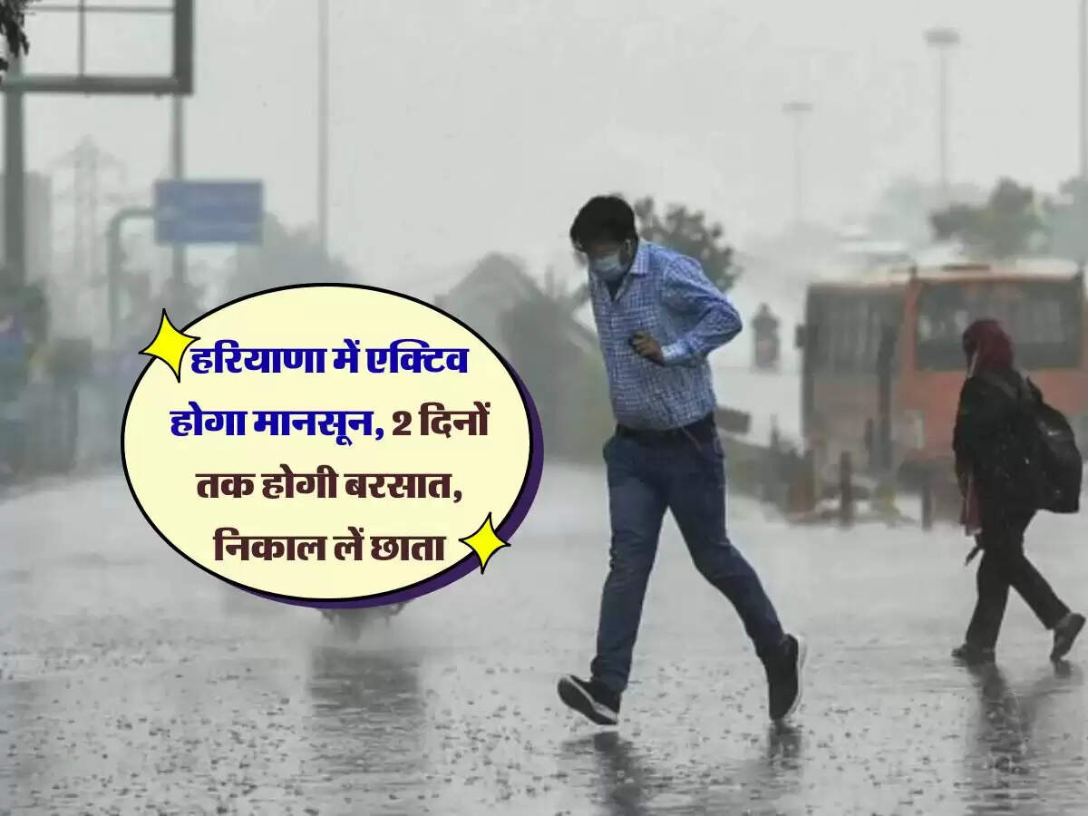 हरियाणा में एक्टिव होगा मानसून, 2 दिनों तक होगी बरसात, निकाल लें छाता