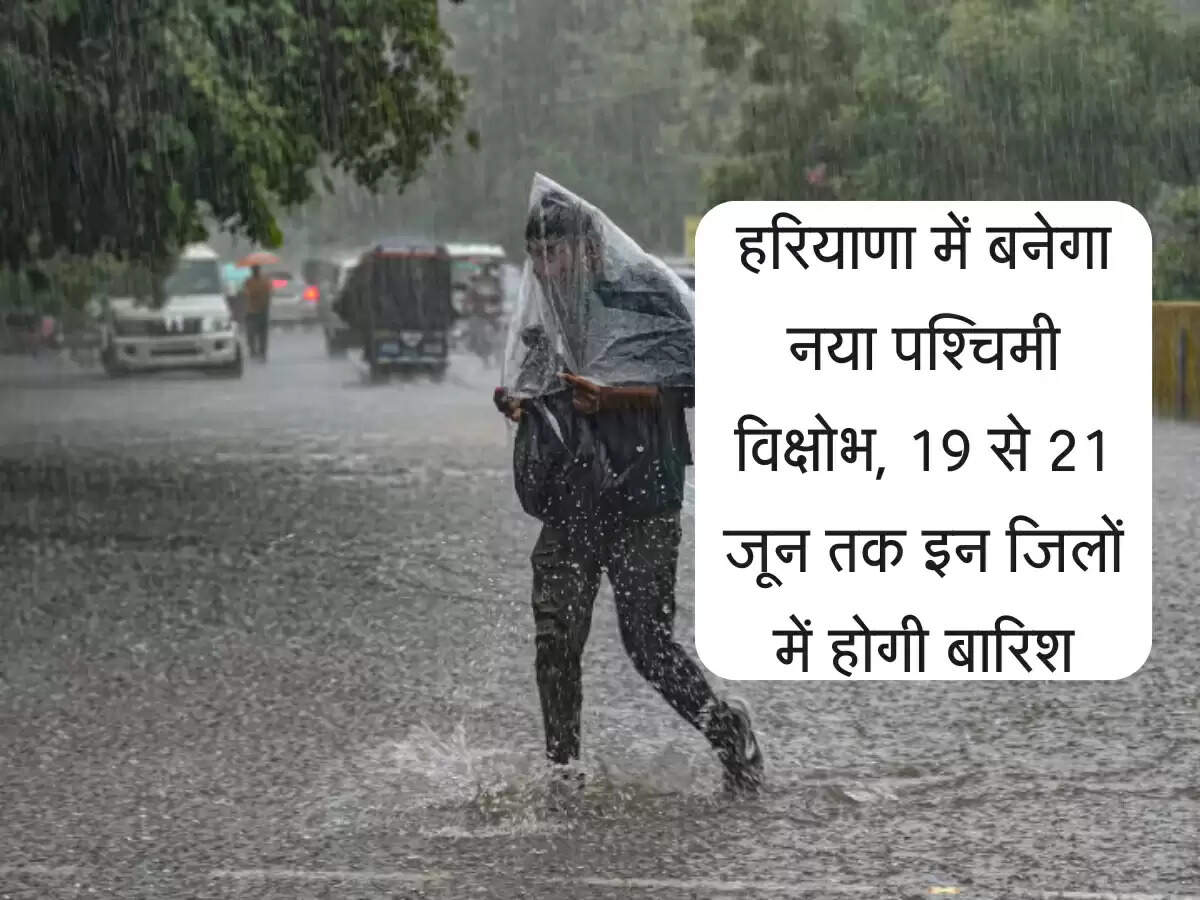 हरियाणा में बनेगा नया पश्चिमी विक्षोभ, 19 से 21 जून तक इन जिलों में होगी बारिश, किसानों को मिलेगी राहत