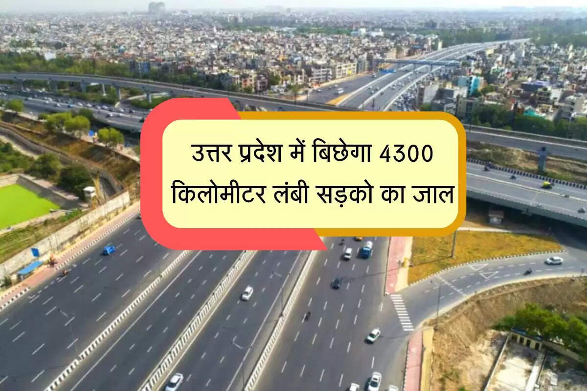 उत्तर प्रदेश में बिछेगा 4300 किलोमीटर लंबी सड़को का जाल, 2.50 लाख करोड़ का आएगा खर्च