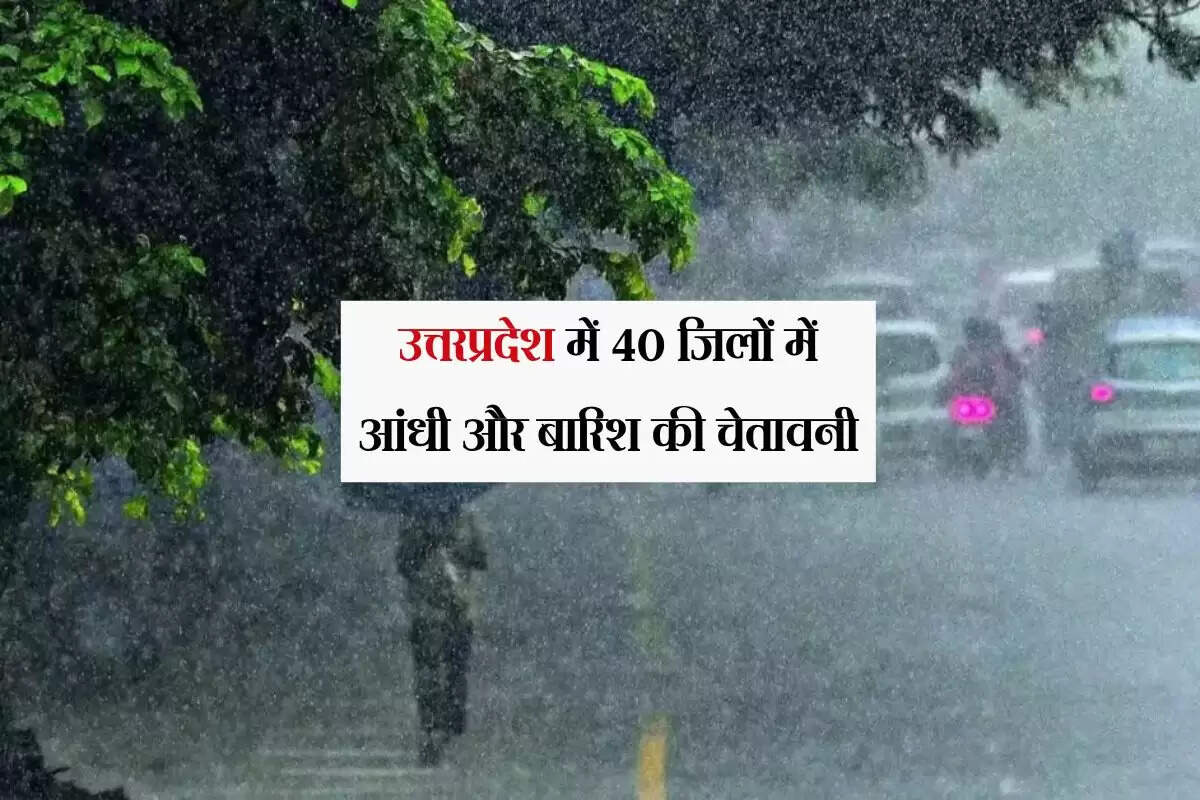 उत्तरप्रदेश में 40 जिलों में आंधी और बारिश की चेतावनी, तेज झोंकोंदार हवाएं चलेगी