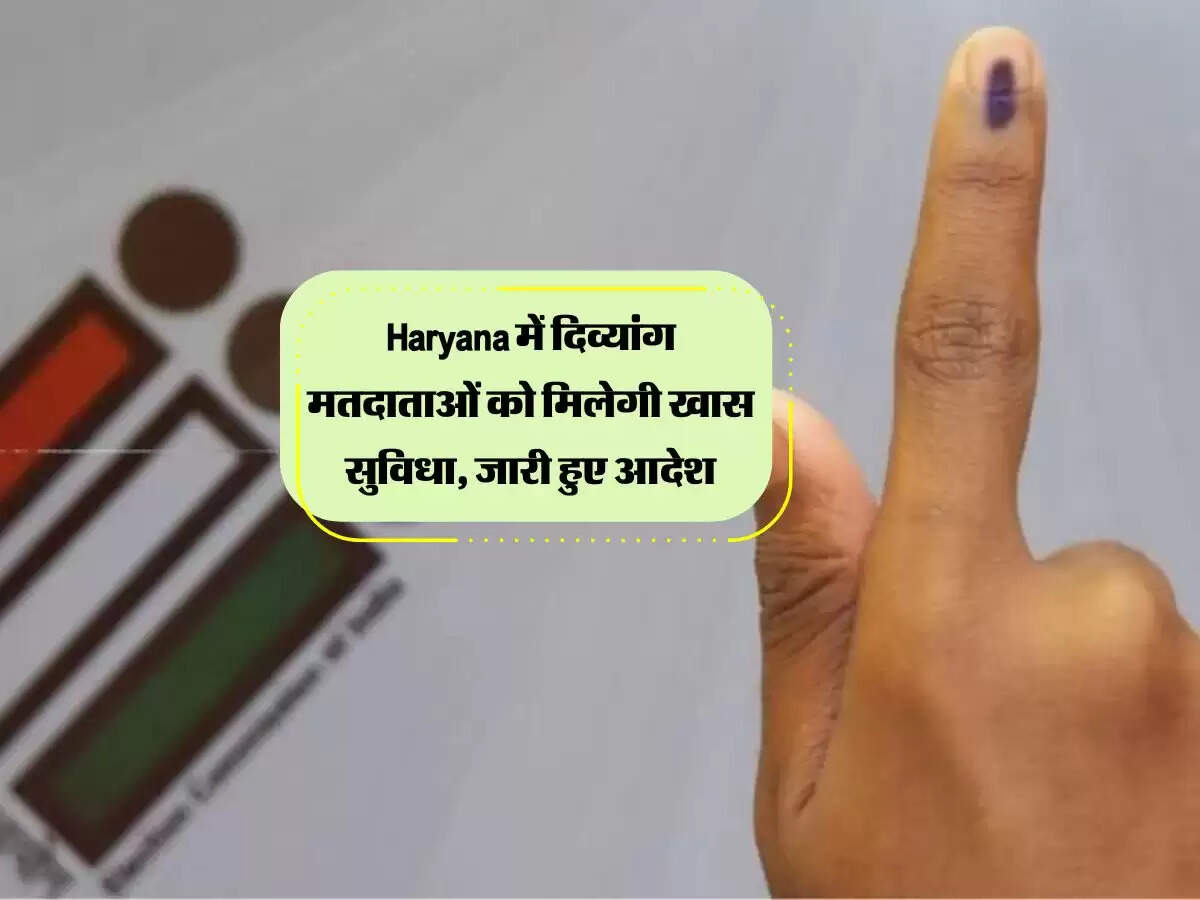 Haryana में दिव्यांग मतदाताओं को मिलेगी खास सुविधा, जारी हुए आदेश
