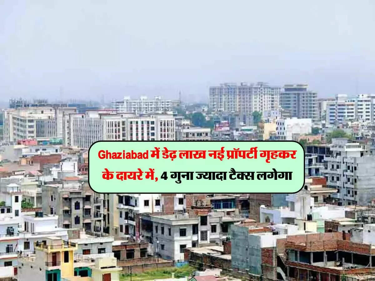Ghaziabad में डेढ़ लाख नई प्रॉपर्टी गृहकर के दायरे में, 4 गुना ज्यादा टैक्स लगेगा