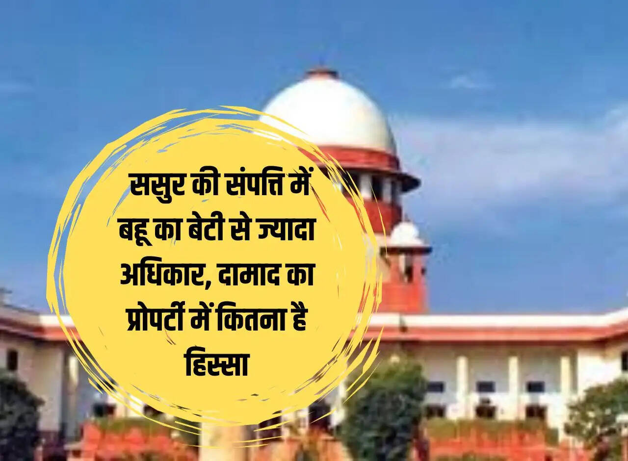 Son-in-law's Property Rights: Daughter-in-law has more rights than daughter in father-in-law's property, how much share does son-in-law have in the property?