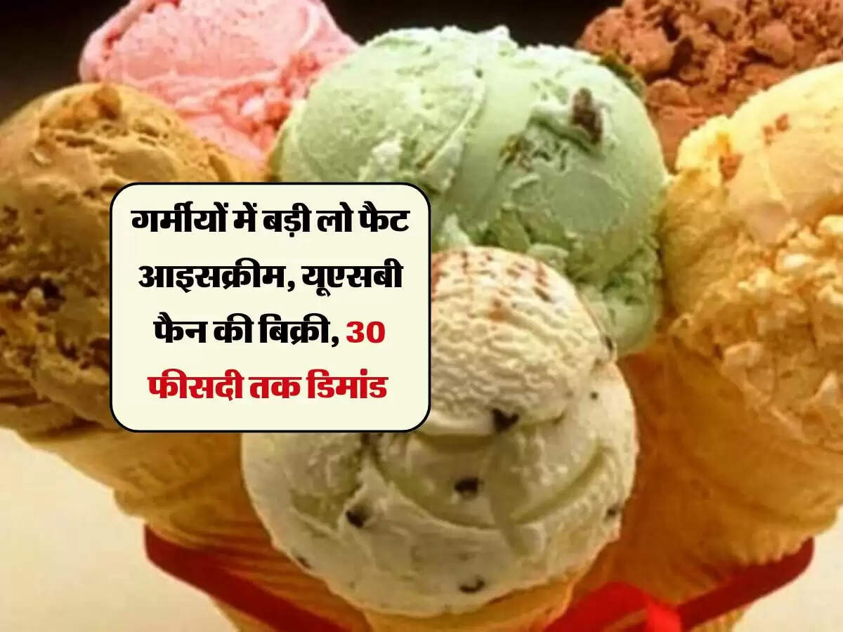 Summer Drinks: गर्मीयों में बढ़ी लो फैट आइसक्रीम, यूएसबी फैन की बिक्री, 30 फीसदी तक डिमांड