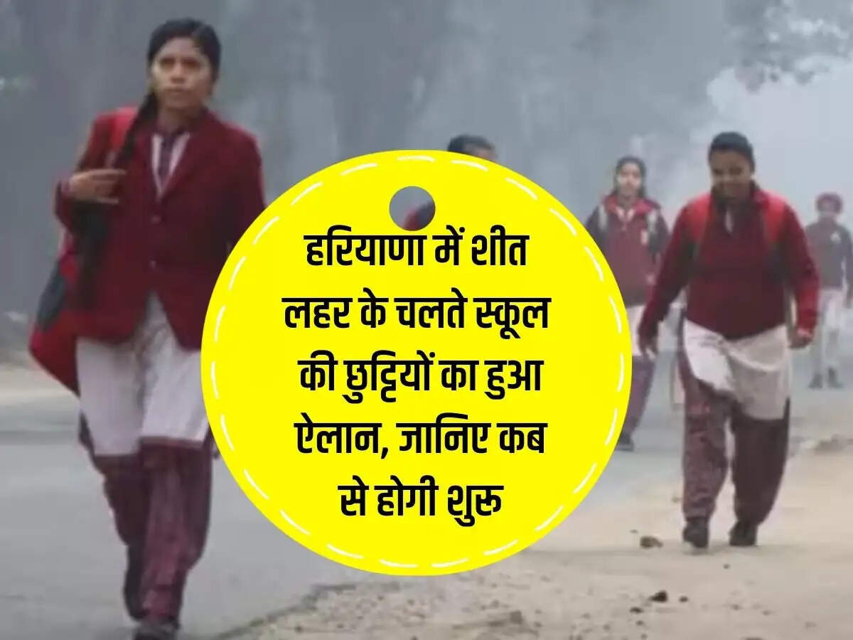School holidays announced due to cold wave in Haryana, know when will it start