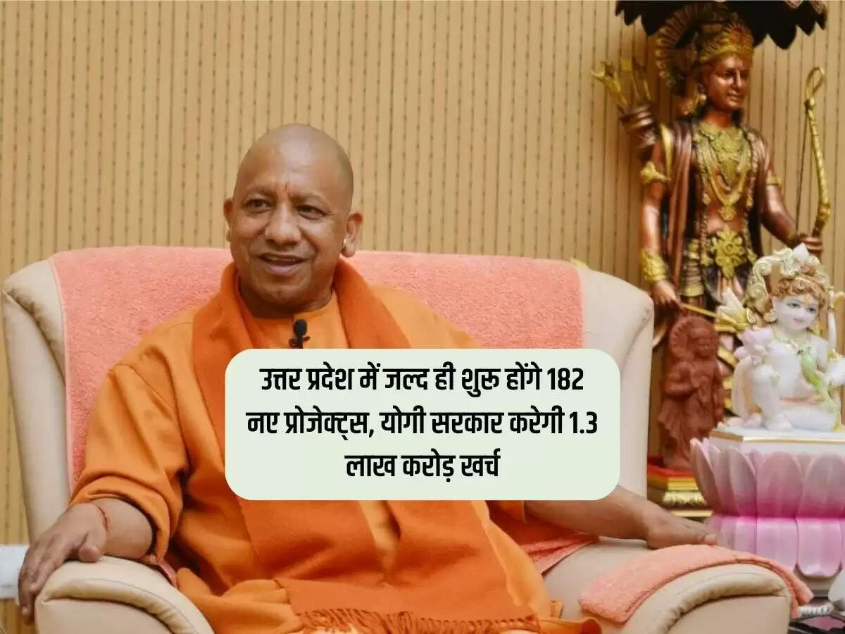 उत्तर प्रदेश में जल्द ही शुरू होंगे 182 नए प्रोजेक्ट्स, योगी सरकार करेगी 1.3 लाख करोड़ खर्च