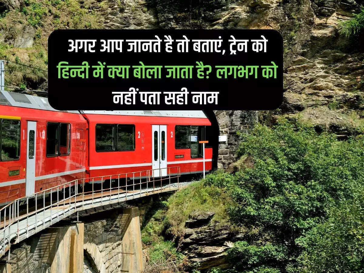 If you know then tell, what is train called in Hindi? almost don't know the correct name