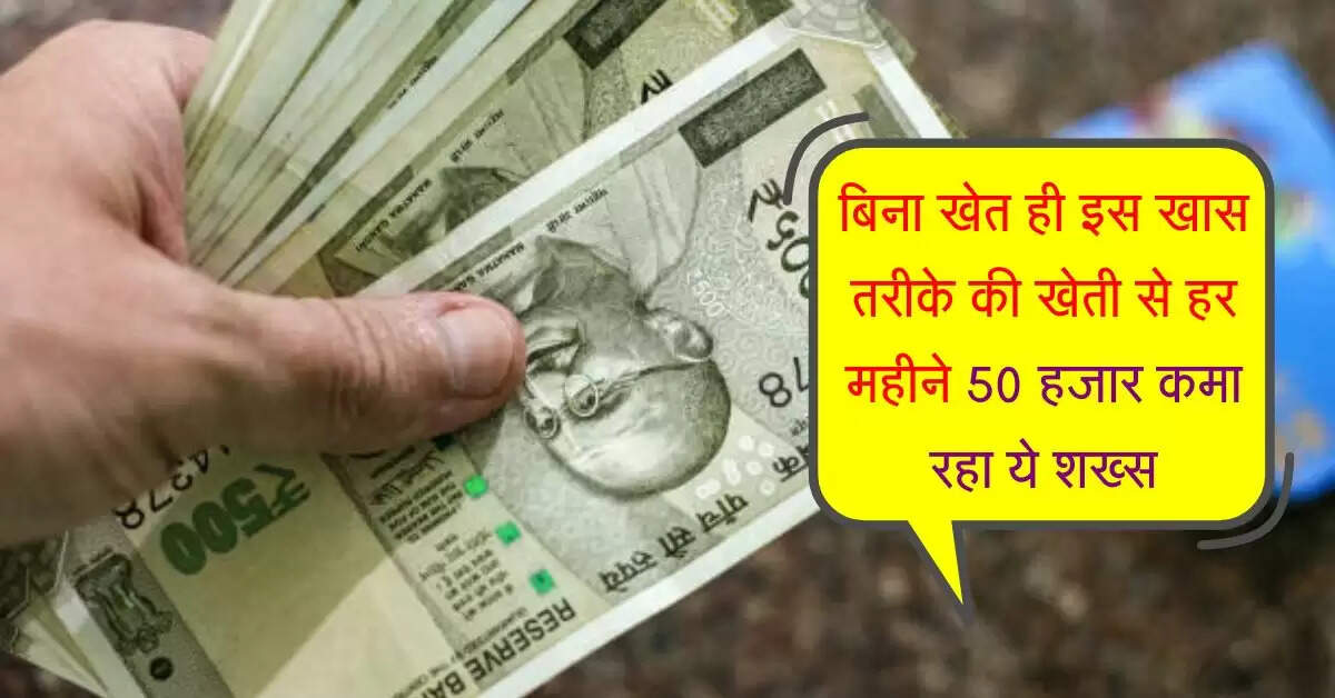 बिना खेत ही इस खास तरीके की खेती से हर महीने 50 हजार कमा रहा ये शख्स, 30 दिन में मुनाफा मिलना शुरू