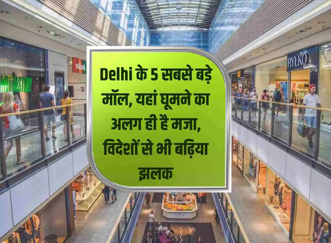 5 biggest malls of Delhi, visiting here is different fun, better glimpse from abroad also