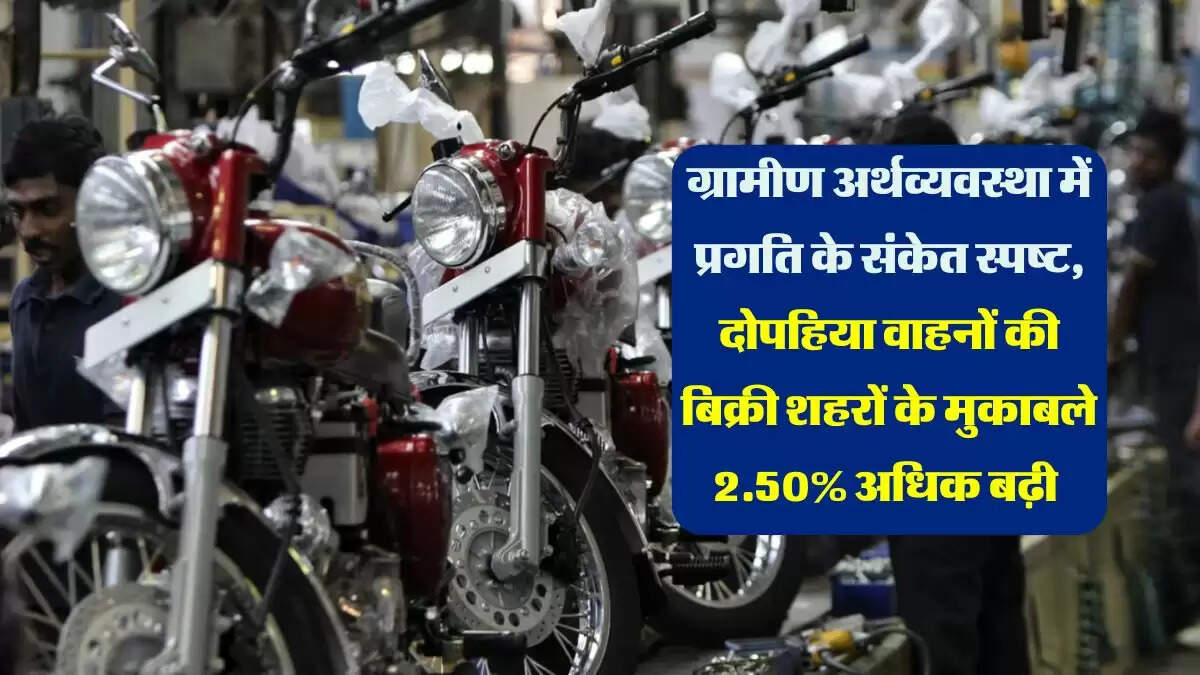 ग्रामीण अर्थव्यवस्था में प्रगति के संकेत स्पष्ट, दोपहिया वाहनों की बिक्री शहरों के मुकाबले 2.50% अधिक बढ़ी
