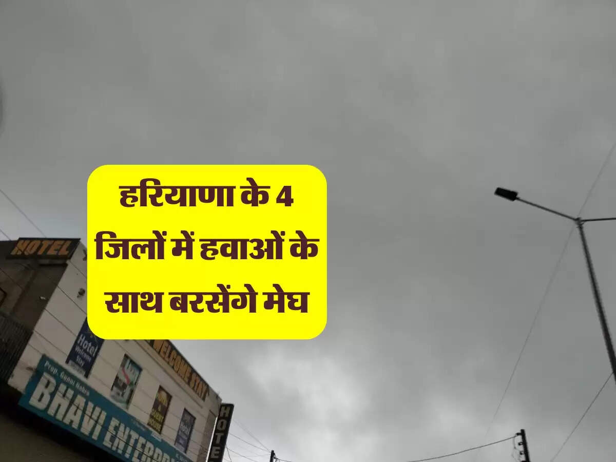 हरियाणा के 4 जिलों में हवाओं के साथ बरसेंगे मेघ, मानसून पड़ गया सुस्त