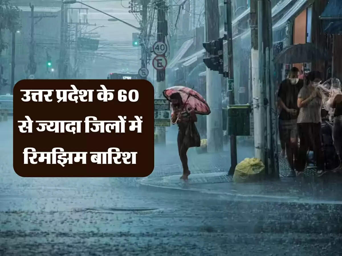 उत्तर प्रदेश के 60 से ज्यादा जिलों में रिमझिम बारिश, राज्य में सभी जगह फैला मानसून